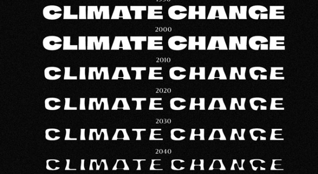 A klímaválságot megjelenítő betű